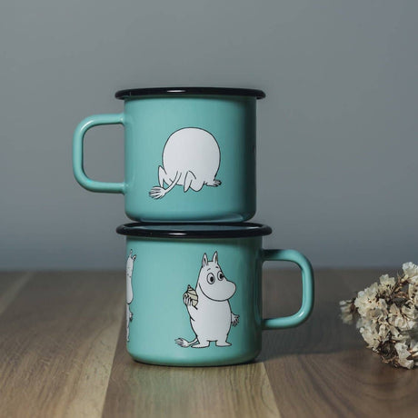 Muurla - Moomin enamel mug - Moomintroll Mint | Scout & Co