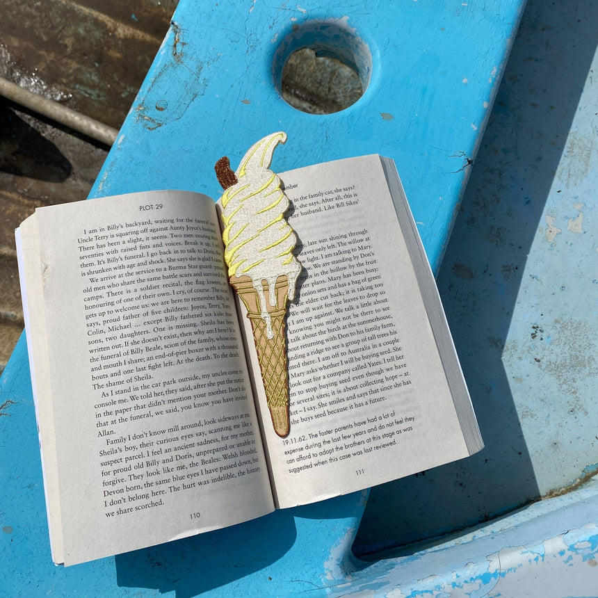 Petra Boase - Embroidered Fabric Bookmark - Ice Cream | Scout & Co