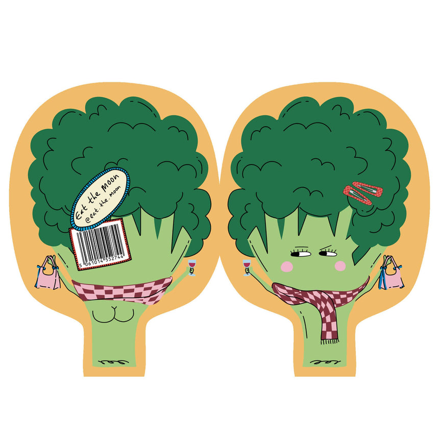 Eat The Moon - Hey Broccoli! die cut card | Scout & Co