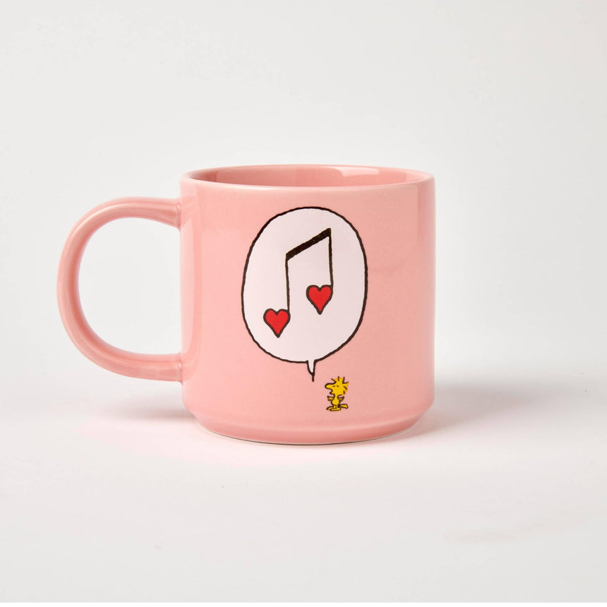 Magpie x Peanuts - Snoopy Love Song mug - pink | Scout & Co