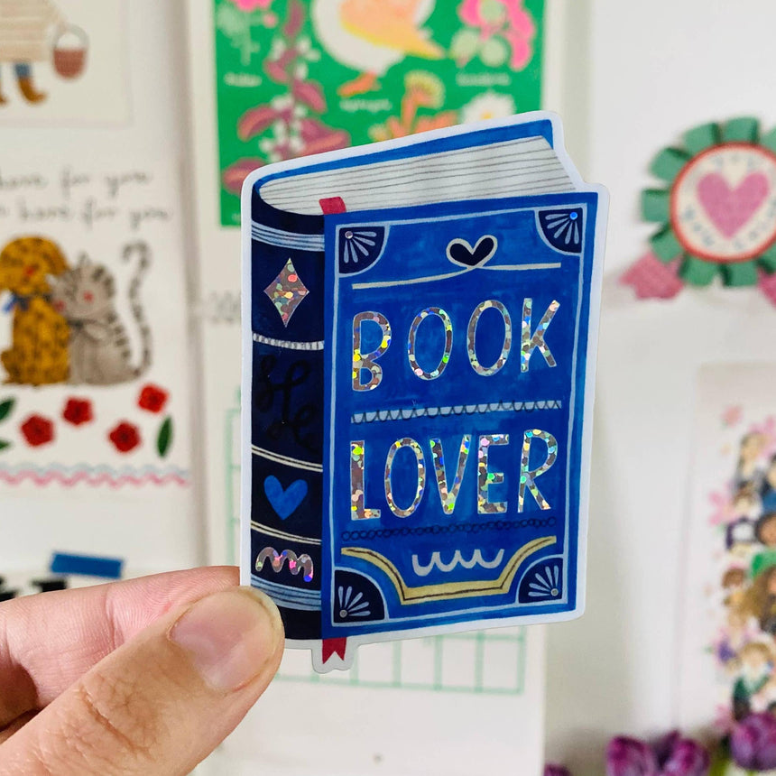 Daria Solak - Book Lover glitter sticker | Scout & Co