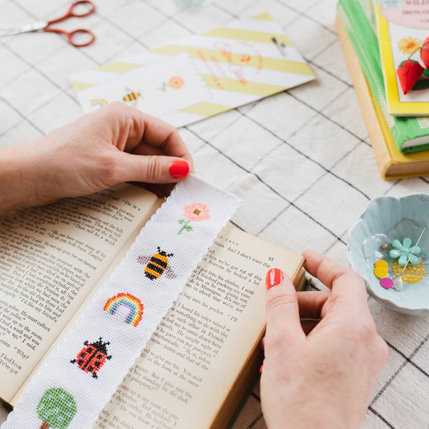 Cotton Clara - Nature Rainbow Cross Stitch Bookmark Kit | Scout & Co