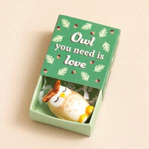 Lisa Angel - Tiny Matchbox Ceramic Token - Owl | Scout & Co
