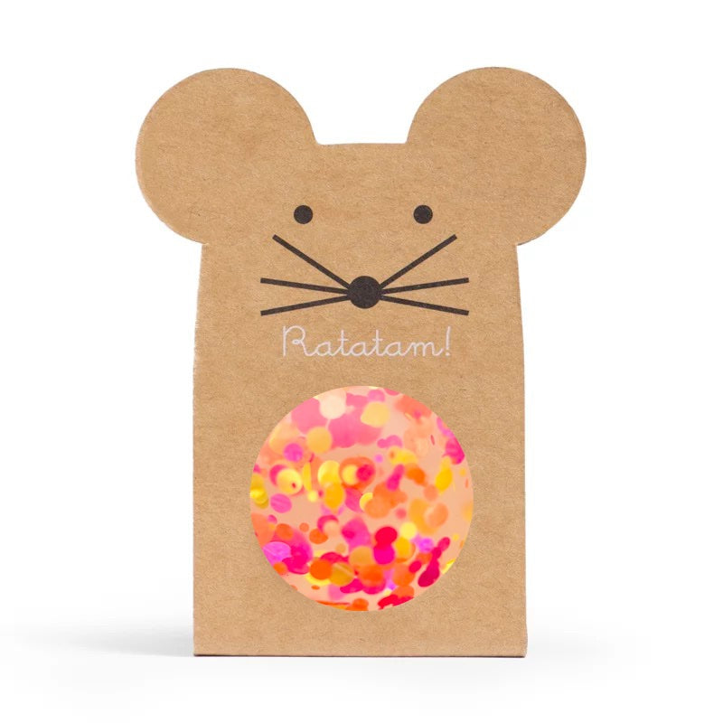 Ratatam! - Mouse bouncy ball - Pink Yellow Orange - 43mm