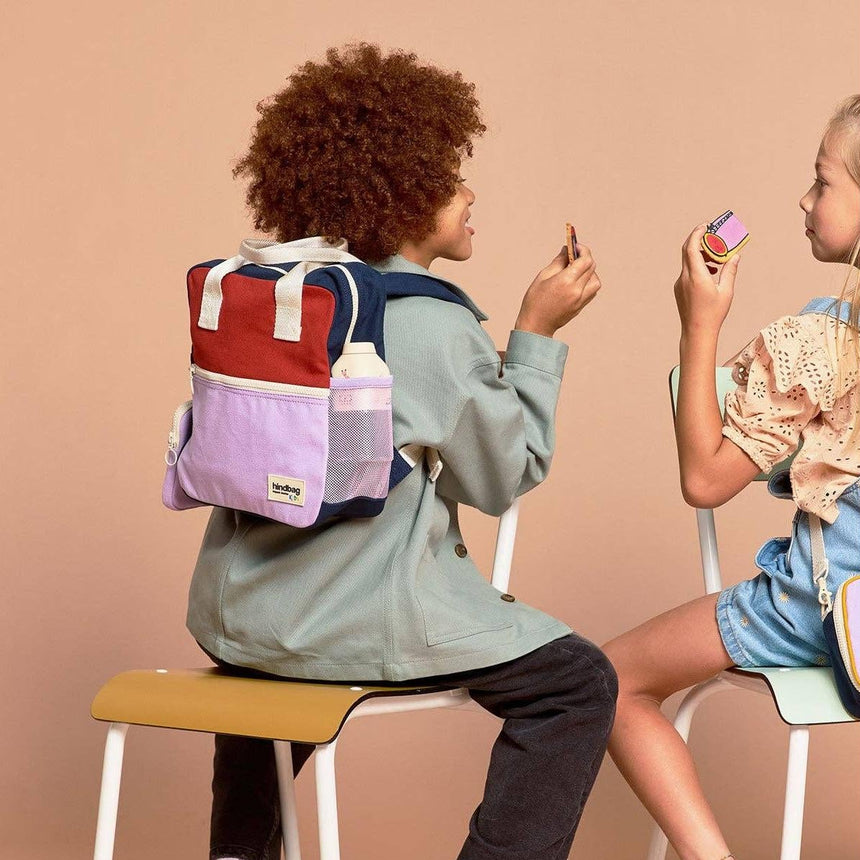 Hindbag - Arthur Tricolour Kids Backpack - Terracotta | Scout & Co