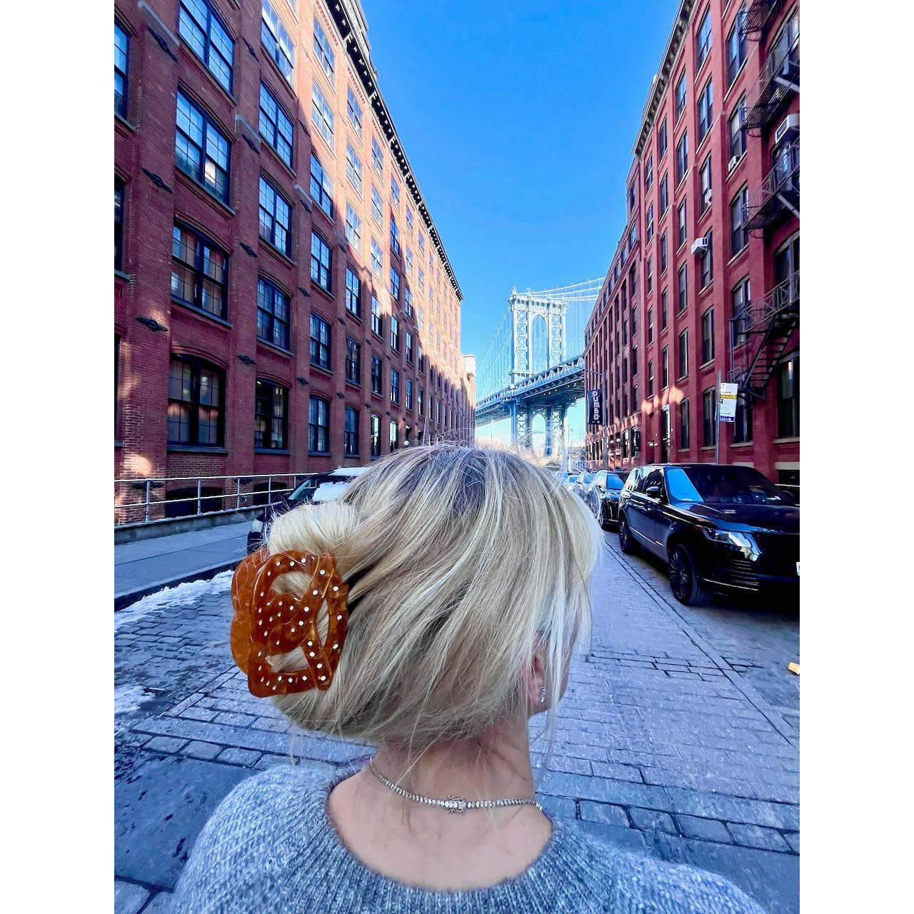 Solar Eclipse - Pretzel handpainted hair claw | Scout & Co