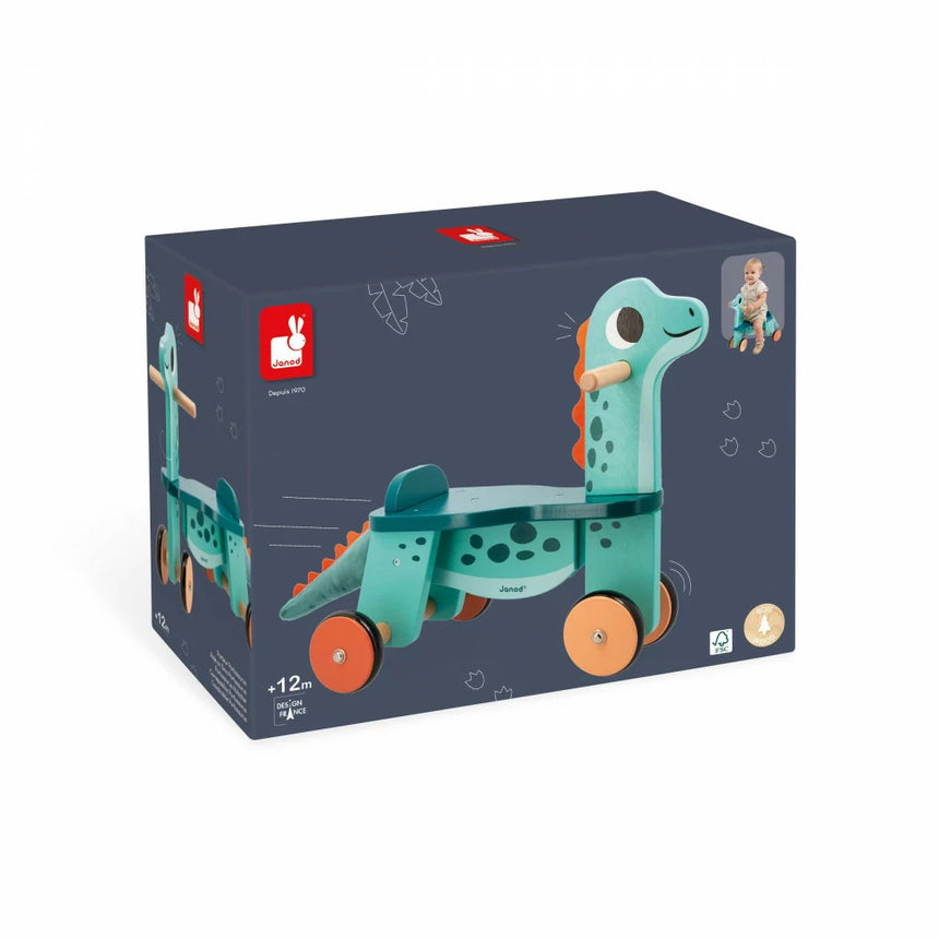 Janod - Portosaurus wooden ride-on dinosaur | Scout & Co