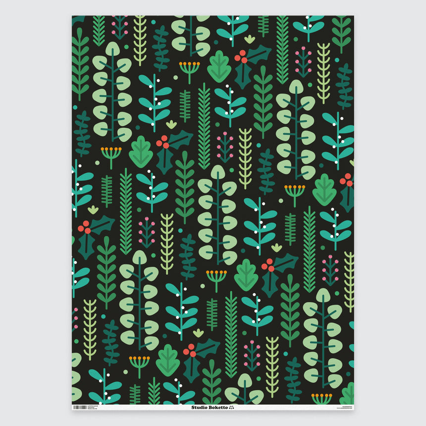 Studio Boketto - Botanical Christmas gift wrap | Scout & Co