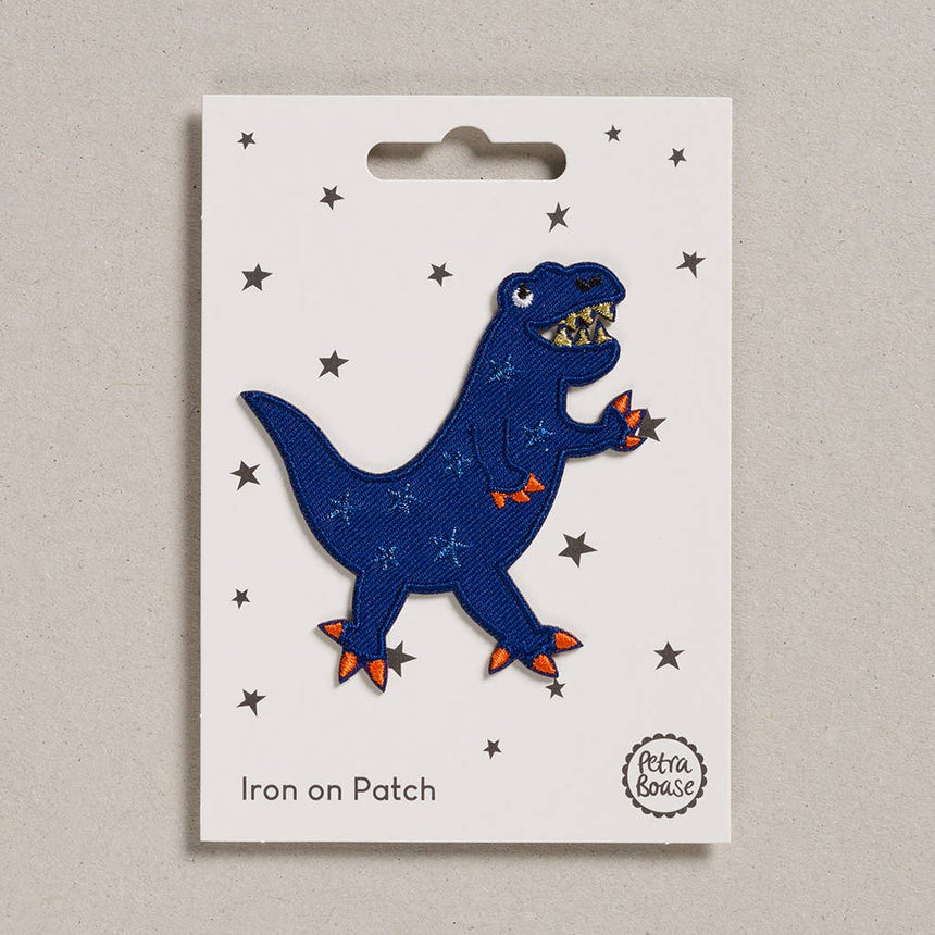 Petra Boase - Iron on Patch - Blue Dinosaur | Scout & Co