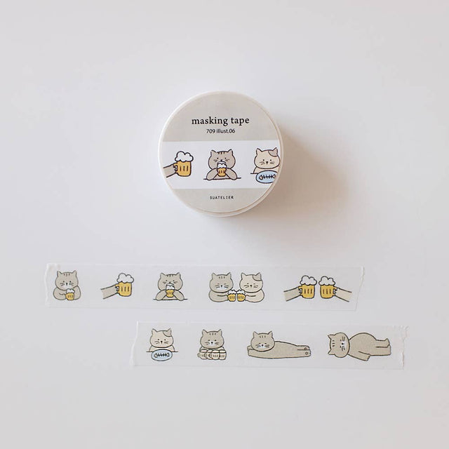 Suatelier Design - Illust.06 cats washi tape | Scout & Co
