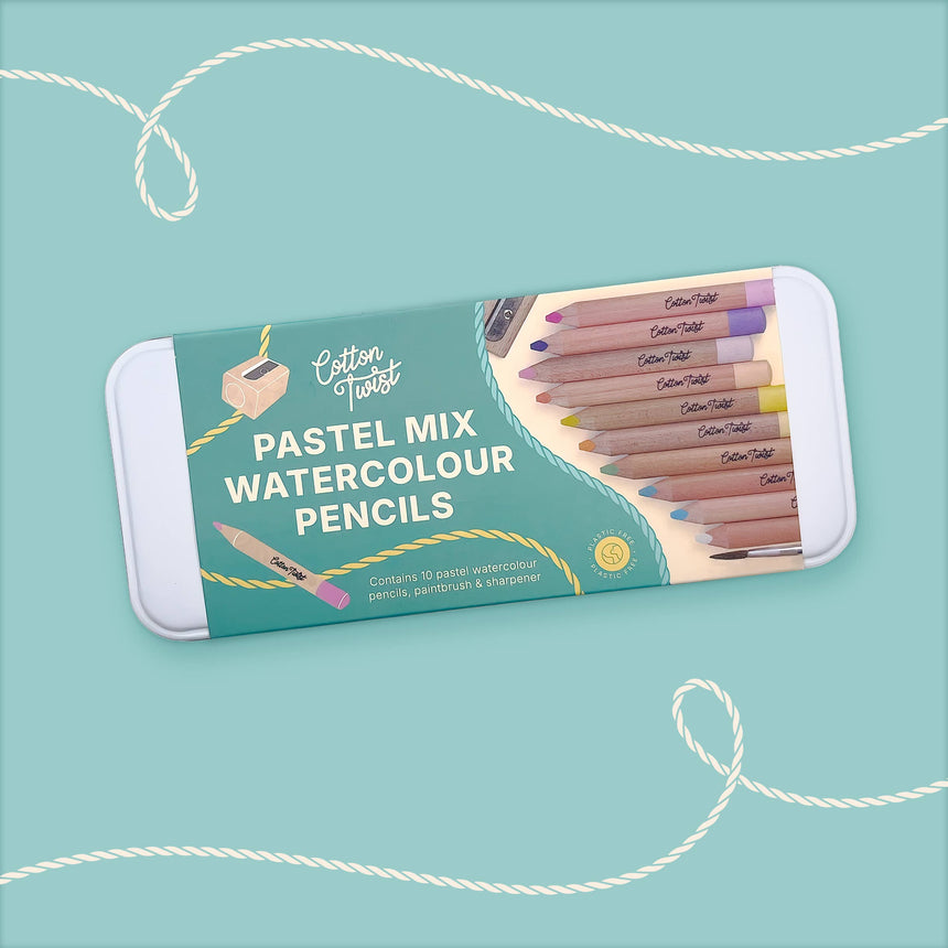 Cotton Twist - Jumbo watercolour pencils tin - Pastels | Scout & Co