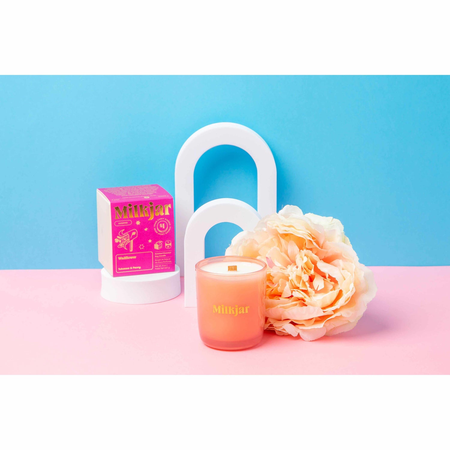 Milk Jar Candle Co - Wallflower candle - Tobacco & Peony | Scout & Co