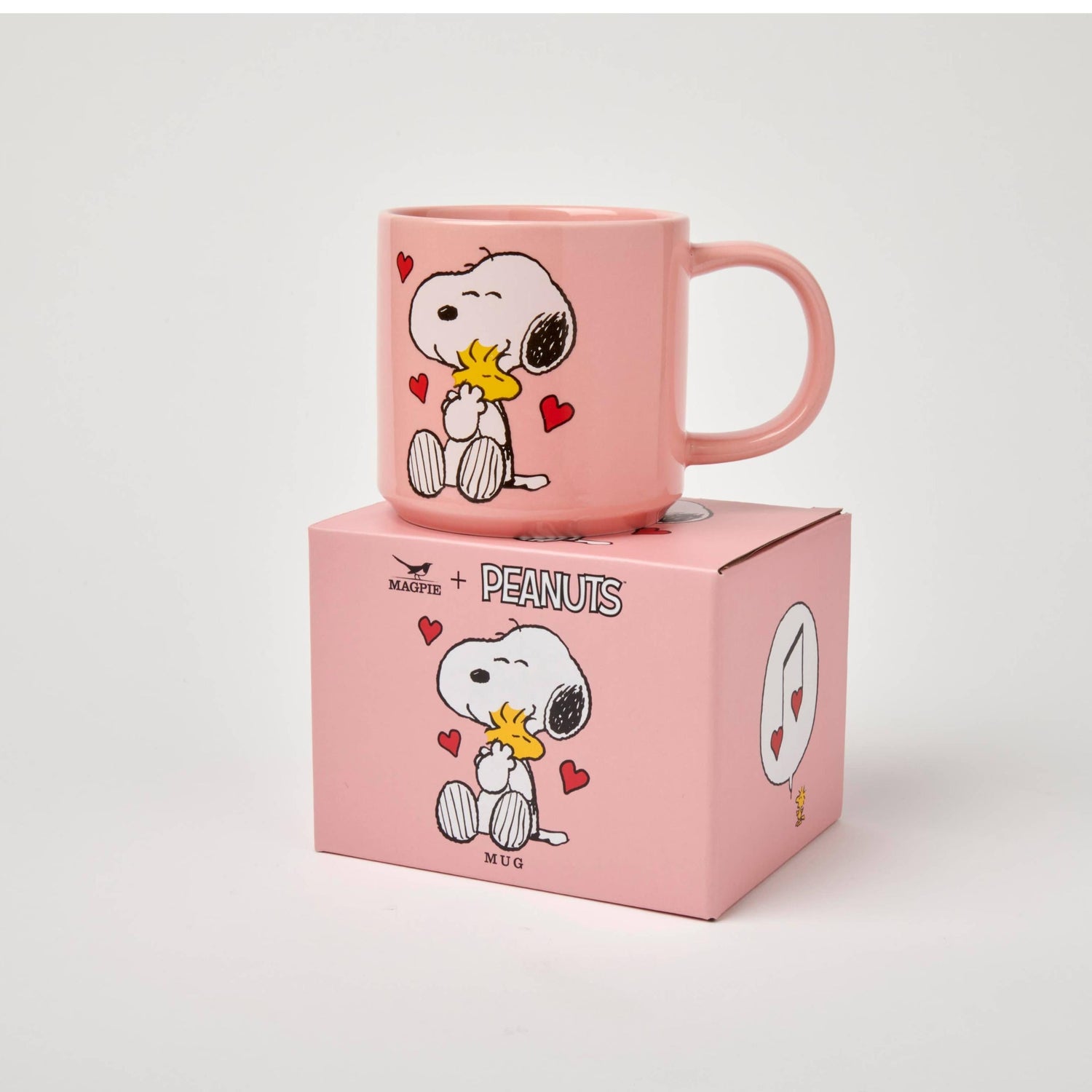 Magpie x Peanuts - Snoopy Love Song mug - pink | Scout & Co