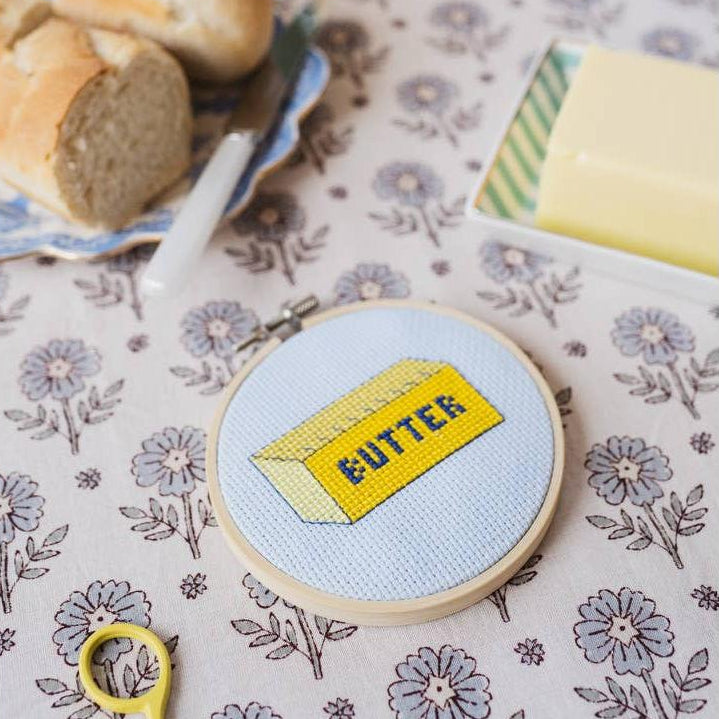 Cotton Clara - Butter Cross Stitch Kit for Beginners | Scout & Co
