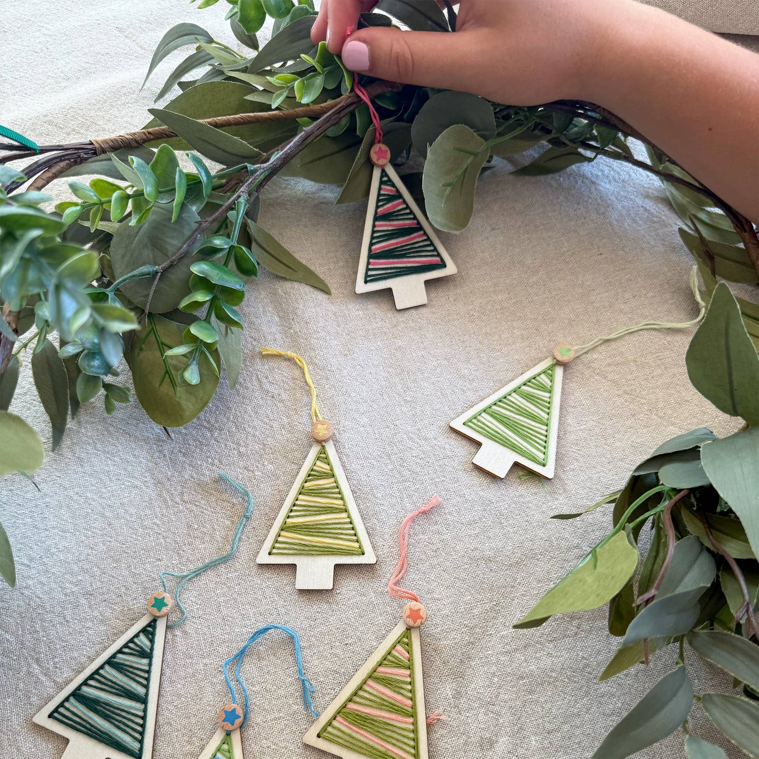 Cotton Twist - Stitched Christmas Tree decorations kit | Scout & Co