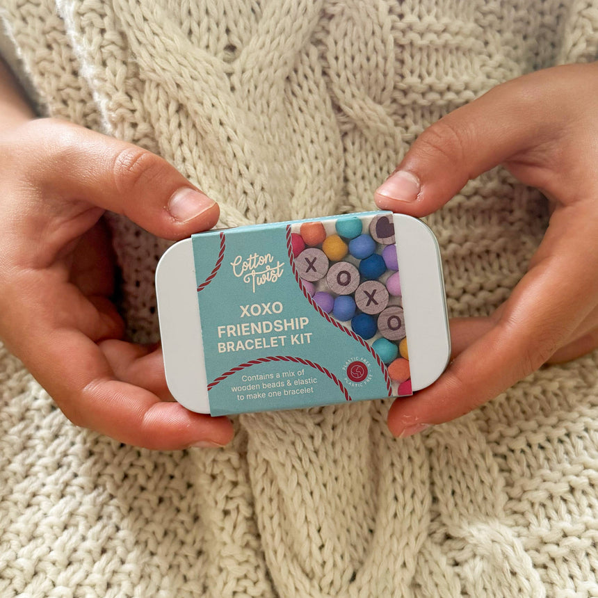 Cotton Twist - XOXO beaded friendship bracelet kit tin - Rainbow | Scout & Co