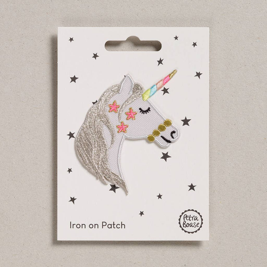 Petra Boase - Unicorn Head Iron-On Embroidered Patch | Scout & Co