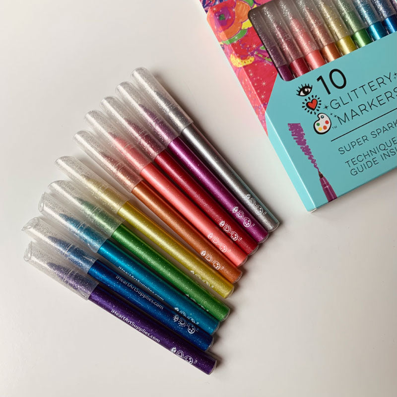 I Heart Art - Glittery markers - set of 10 | Scout & Co