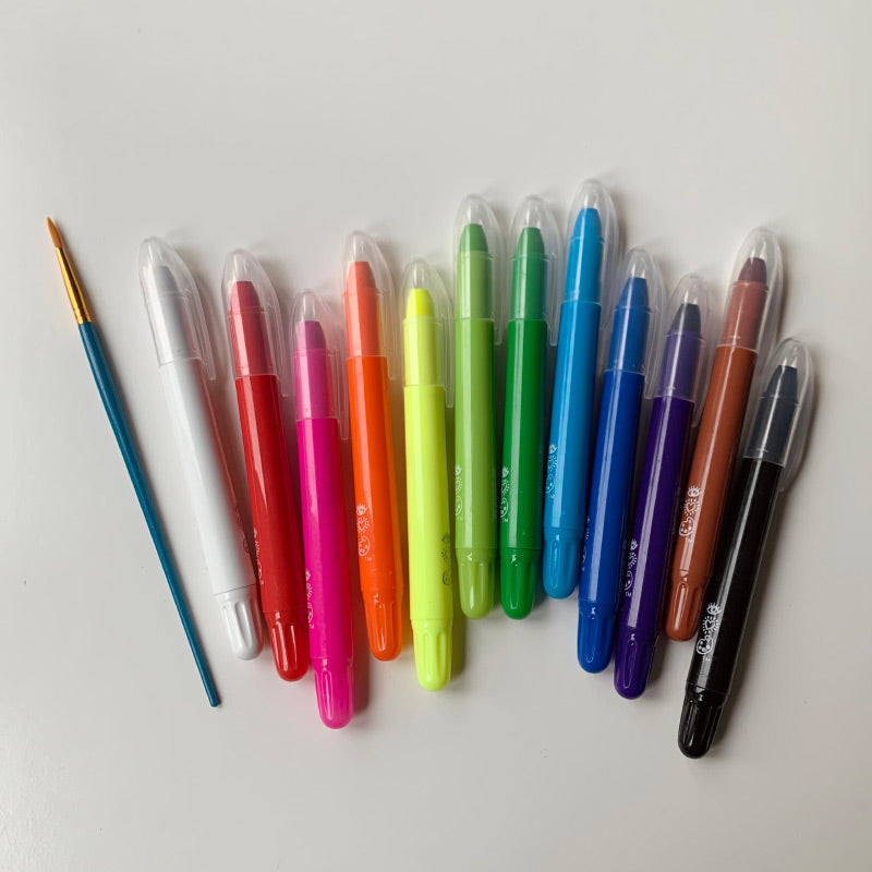 I Heart Art - Watercolour pastels + brush - set of 12 | Scout & Co