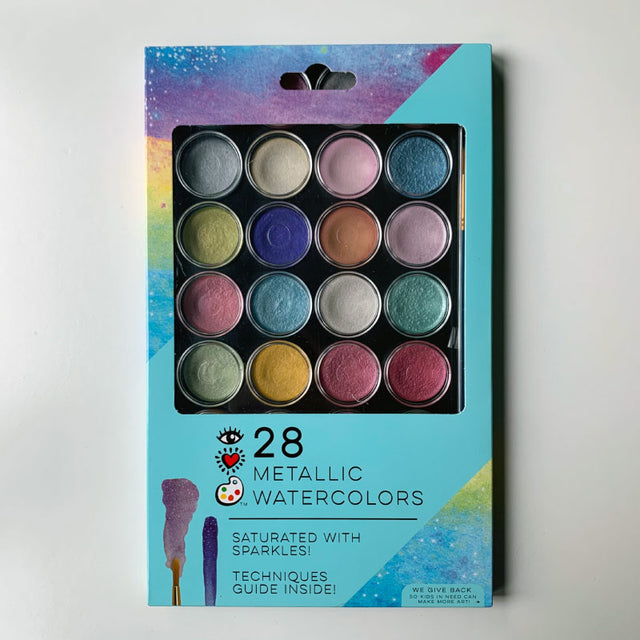I Heart Art - Metallic watercolours palette - set of 28 | Scout & Co