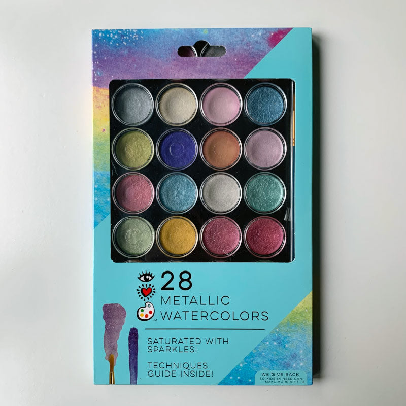 I Heart Art - Metallic watercolours palette - set of 28 | Scout & Co