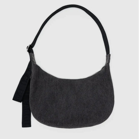 Baggu - Medium Denim Crescent bag - Washed black | Scout & Co