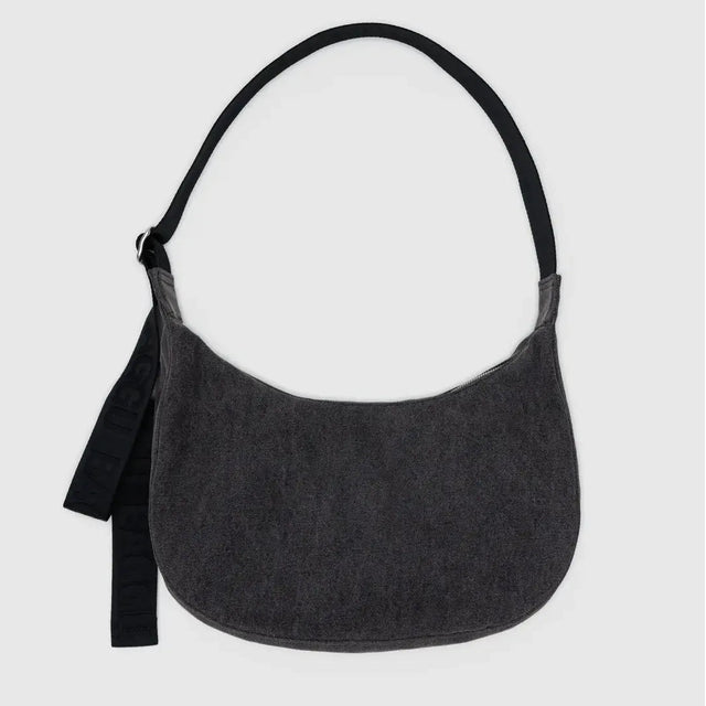 Baggu - Medium Denim Crescent bag - Washed black | Scout & Co
