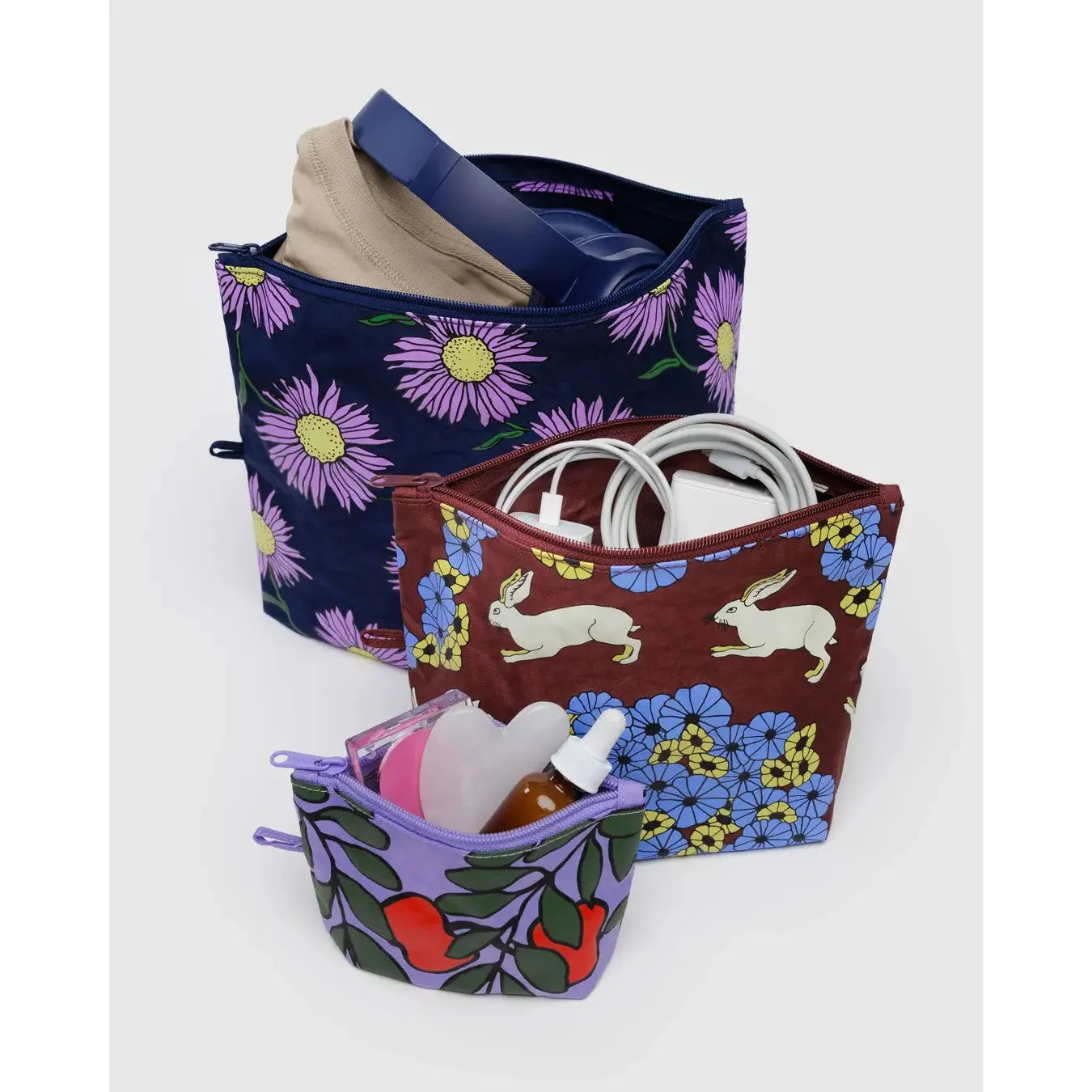 Baggu - Go Pouch set of 3 - Night Orchard | Scout & Co