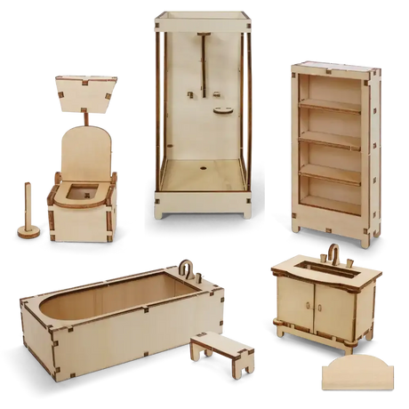 Sam & Julia: The Mouse Mansion - Furniture Kit - Bathroom | Scout & Co