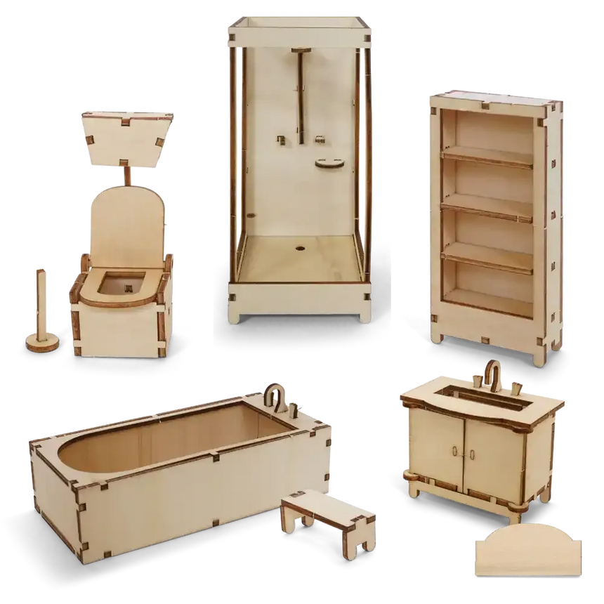 Sam & Julia: The Mouse Mansion - Furniture Kit - Bathroom | Scout & Co