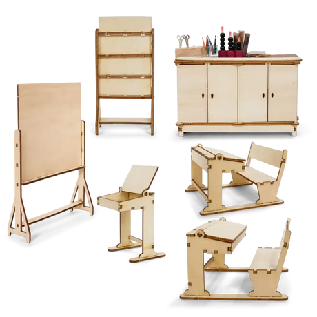 Sam & Julia: The Mouse Mansion - Furniture Kit - Classroom | Scout & Co