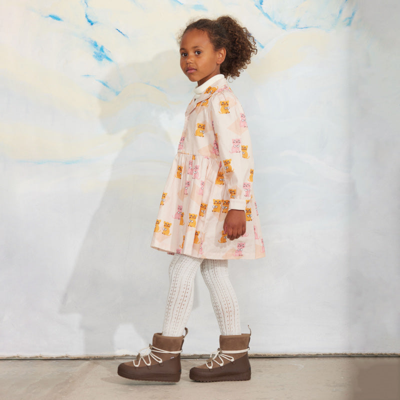 Mini Rodini - Kittens woven long-sleeved dress | Scout & Co