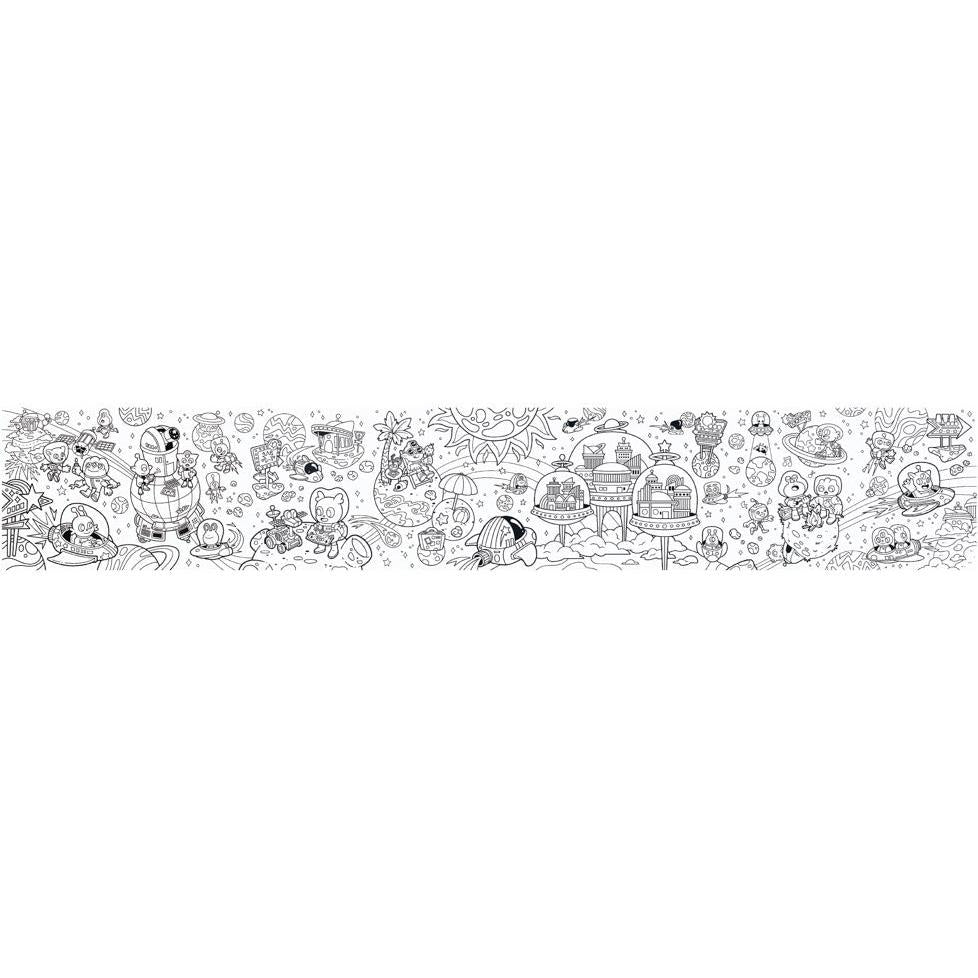Ooly - Picturesque Panorama fold-out colouring book - Alien Universe | Scout & Co