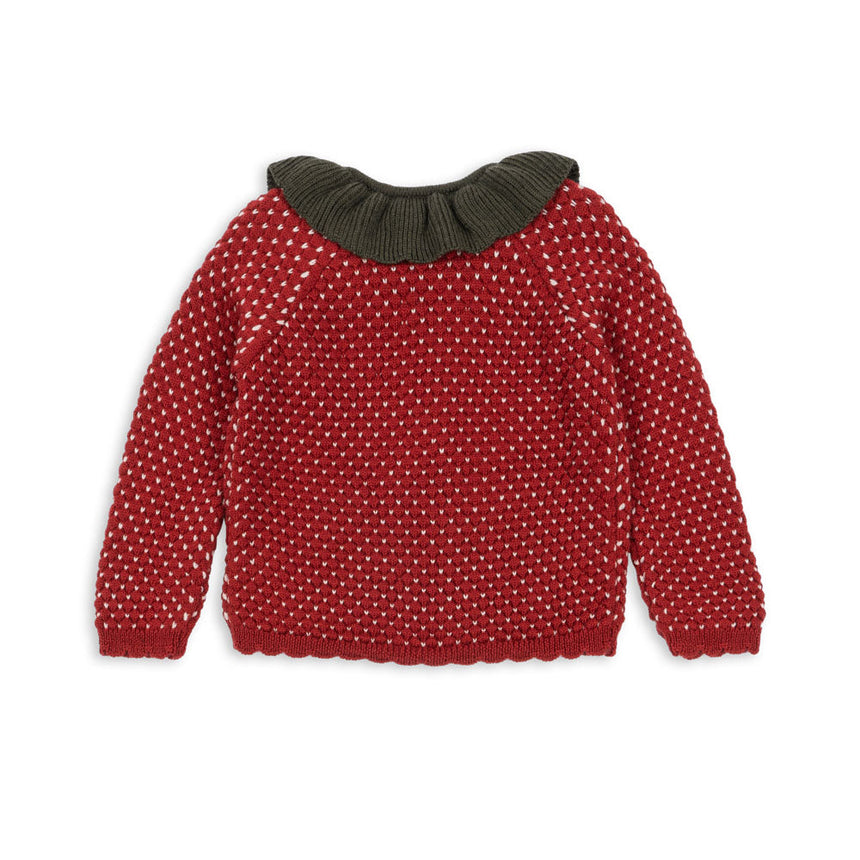 Konges Sløjd - Strawberry knit cardigan - Barbados Cherry