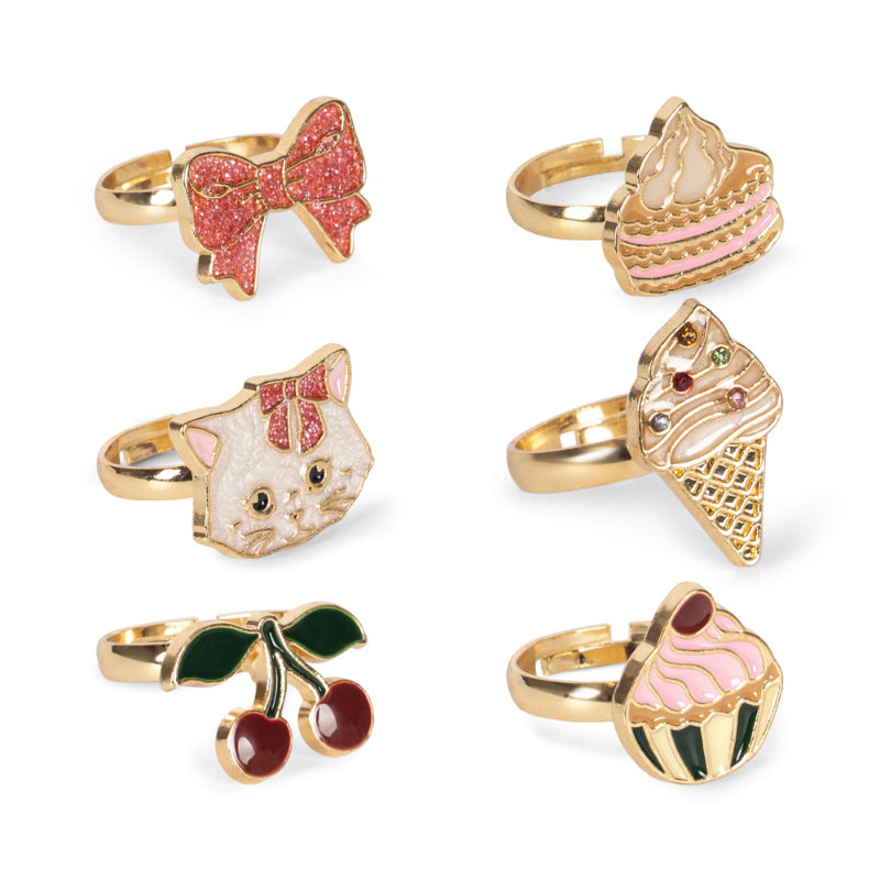 Konges Sløjd - Kitty Sweets children's rings - set of 6