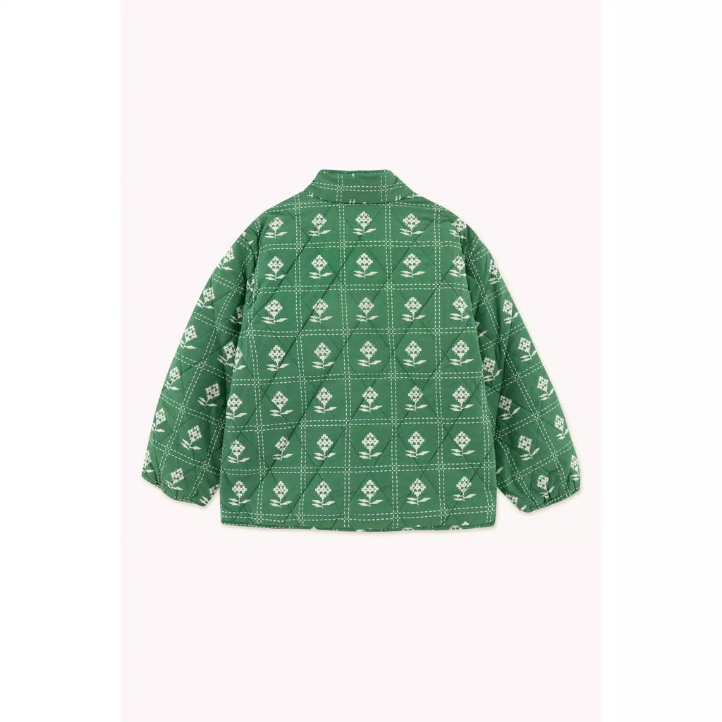 Tiny Cottons Woman - The Tiny Big Sister - Pixelated Flowers jacket - Pine green | Scout & Co