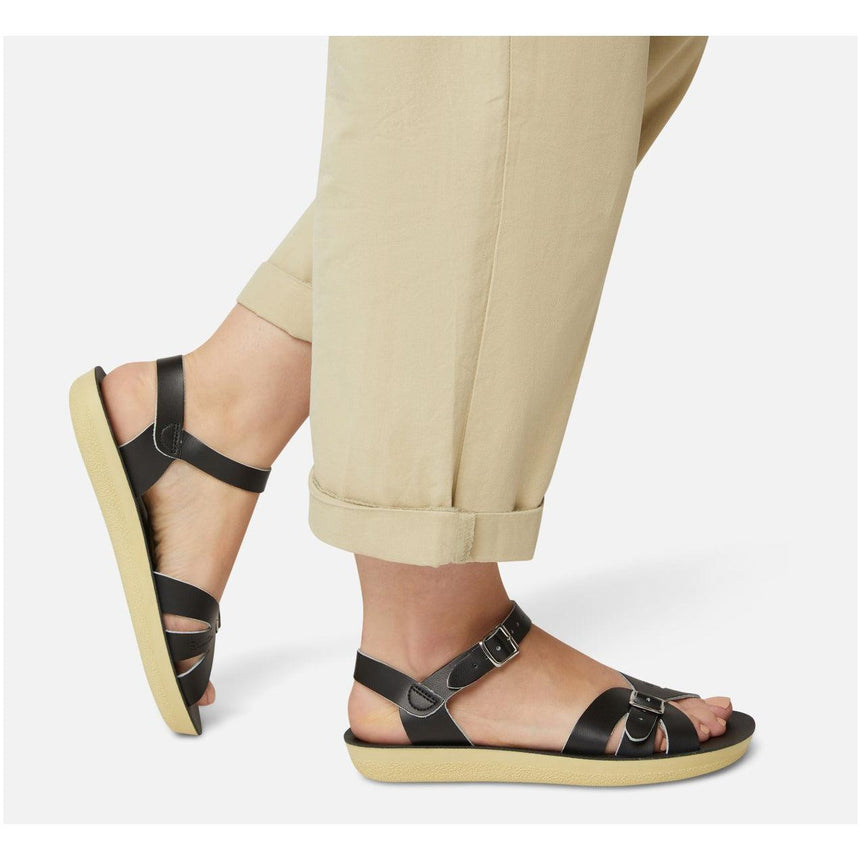 Saltwater Boardwalk Sandals - Black - Adult | Scout & Co