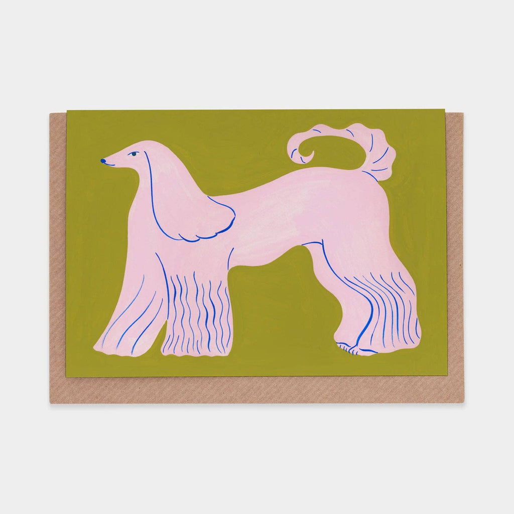 Evermade - Pink Afghan Hound greetings card | Scout & Co
