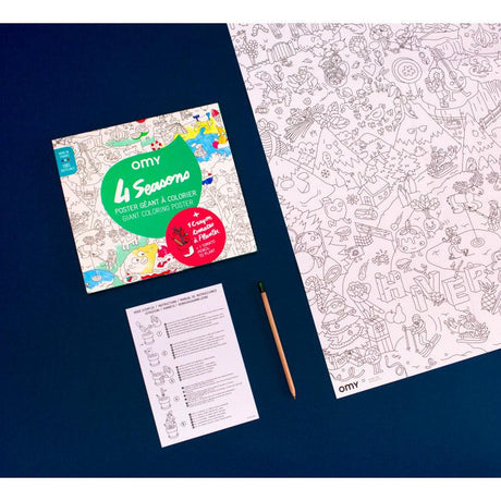OMY - colouring poster - 4 Seasons + planting pencil | Scout & Co