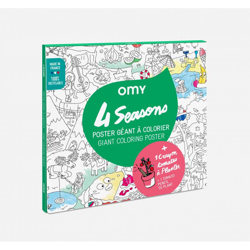 OMY - colouring poster - 4 Seasons + planting pencil | Scout & Co