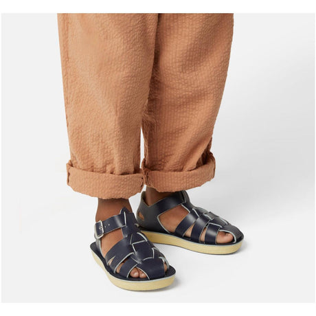 Saltwater Shark Sandals - Navy - Kids | Scout & Co