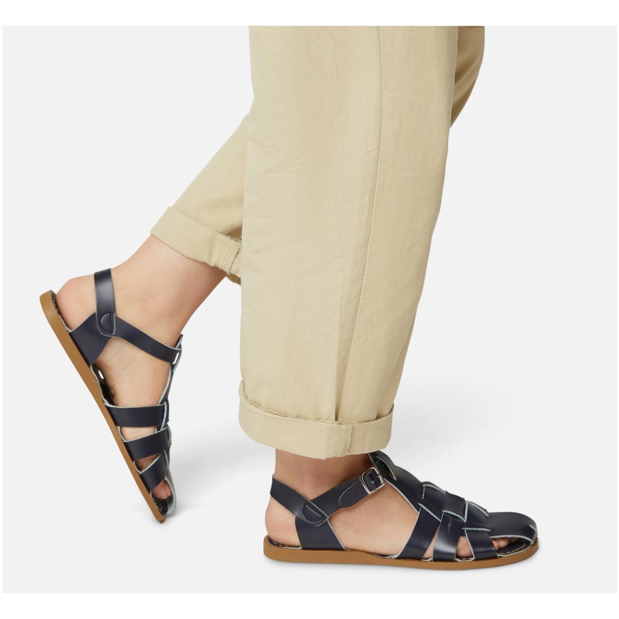 Saltwater Shark Sandals - Navy - Adult | Scout & Co