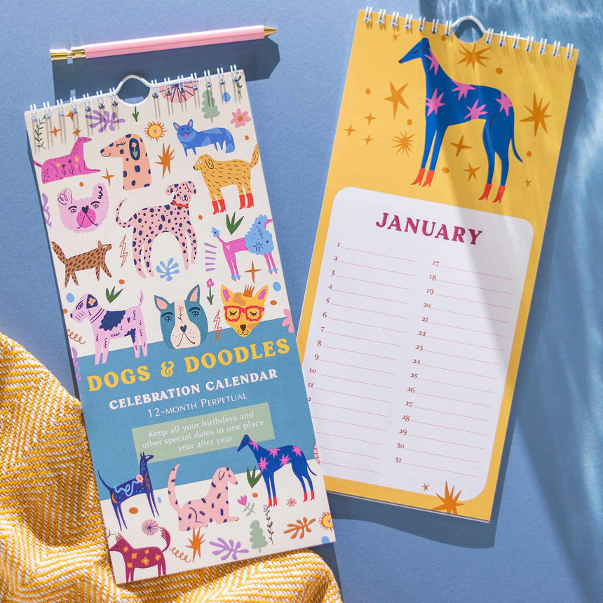 Undated Birthday Calendar | Dogs & Doodles | Scout & Co