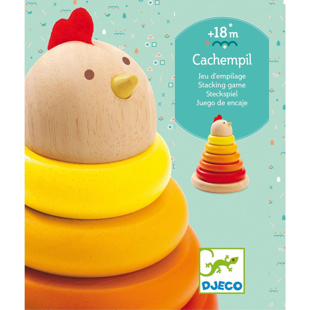 Djeco - Cachempil mother hen wooden stacking game | Scout & Co