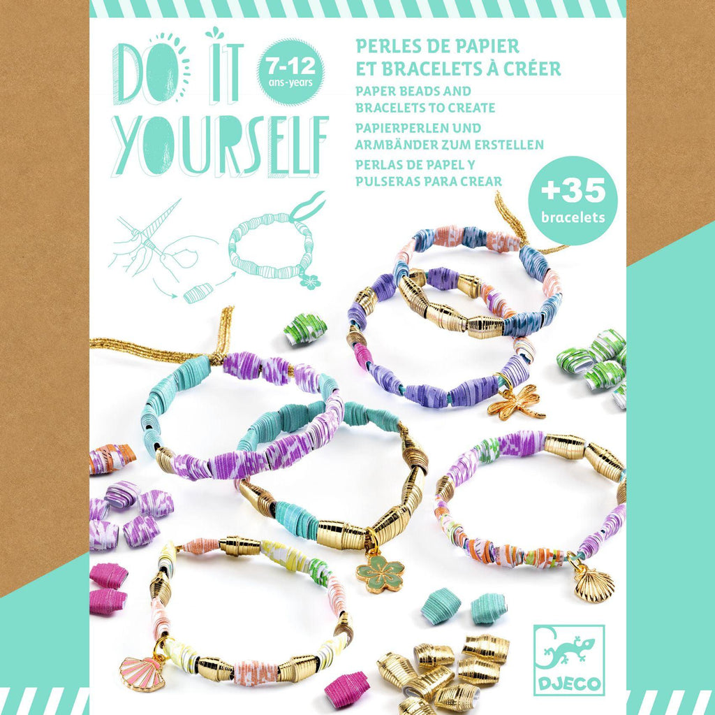 Djeco - Stylish & Golden paper beads DIY kit | Scout & Co
