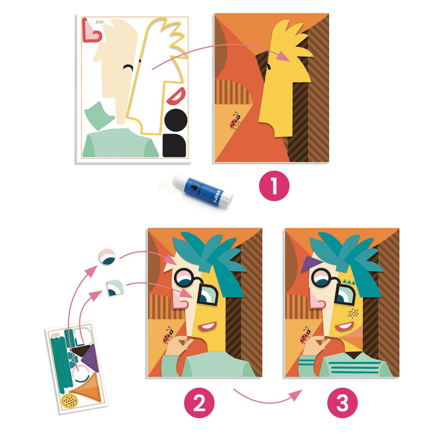 Djeco - Inspired By craft kit - Square Heads | Scout & Co