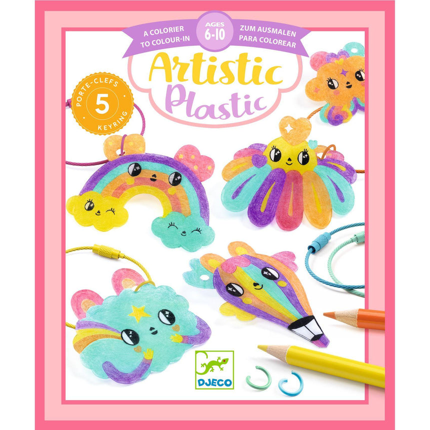 Djeco - Artistic Plastic craft kit - Kawaii keyrings | Scout & Co