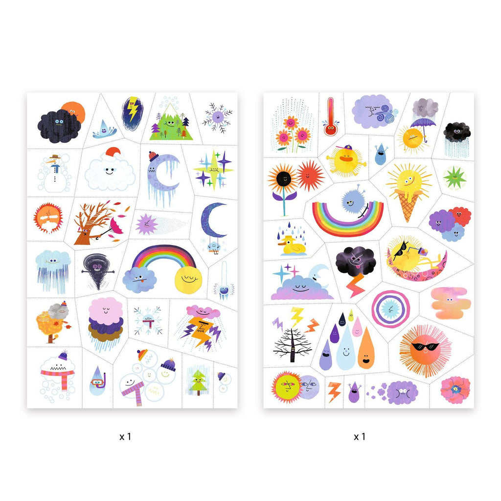 Djeco - Weather Emojis temporary tattoos | Scout & Co