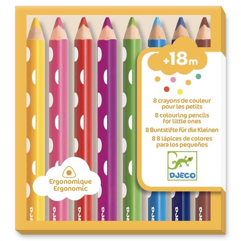 Djeco - Colouring pencils for little ones - set of 8 | Scout & Co