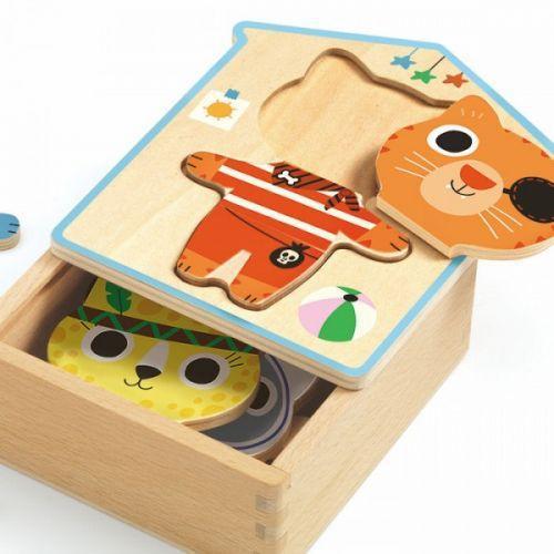 Djeco - Dressup-mix wooden puzzle game | Scout & Co